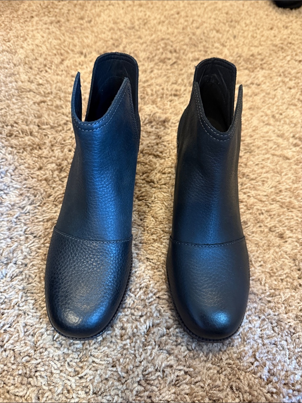 Sorel Black Leather Ankle Boots